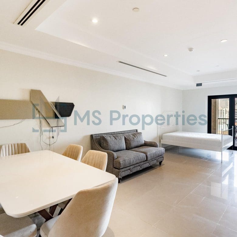 Full Marina View | Studio Flat w/ Perfect Balcony