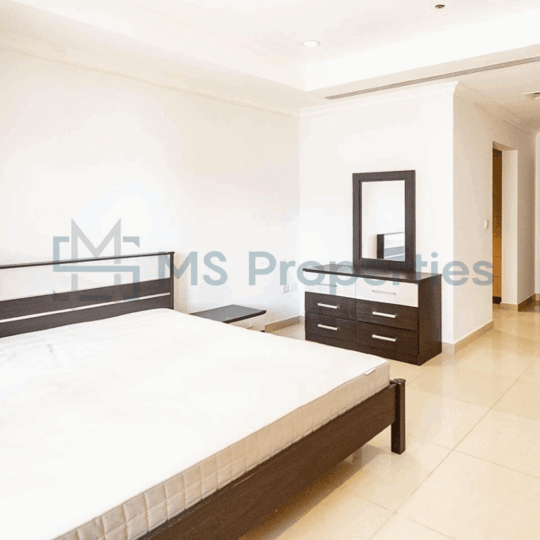Spacious 1BHK Apartment with Balcony in The Pearl