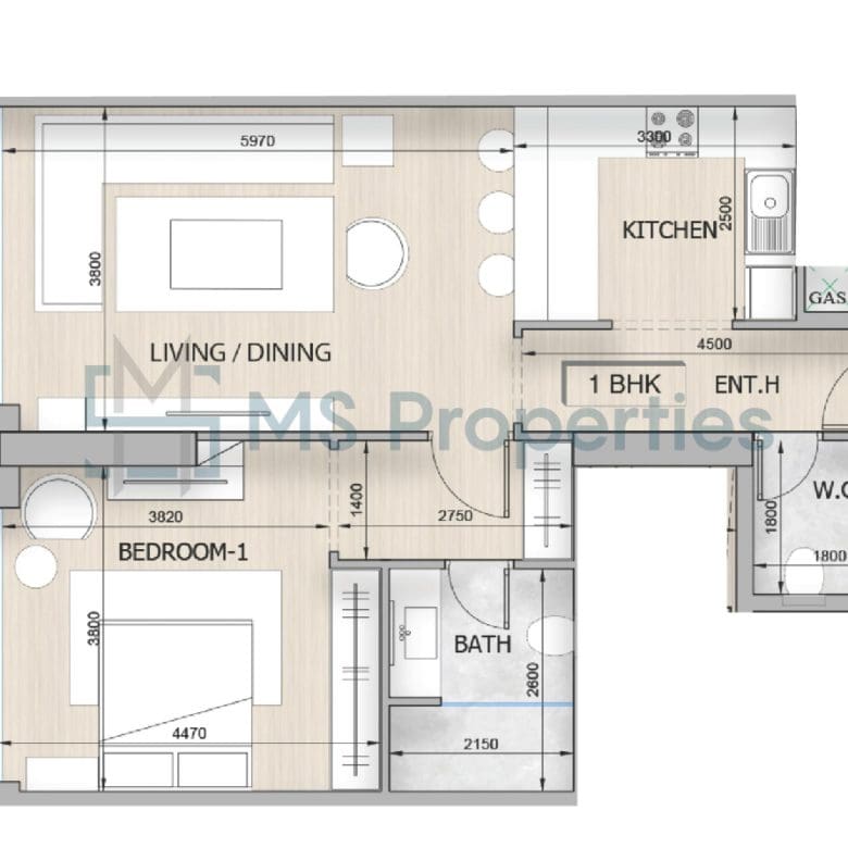 Soon to Rise 1BHK Luxurious Flat in Lusail Area