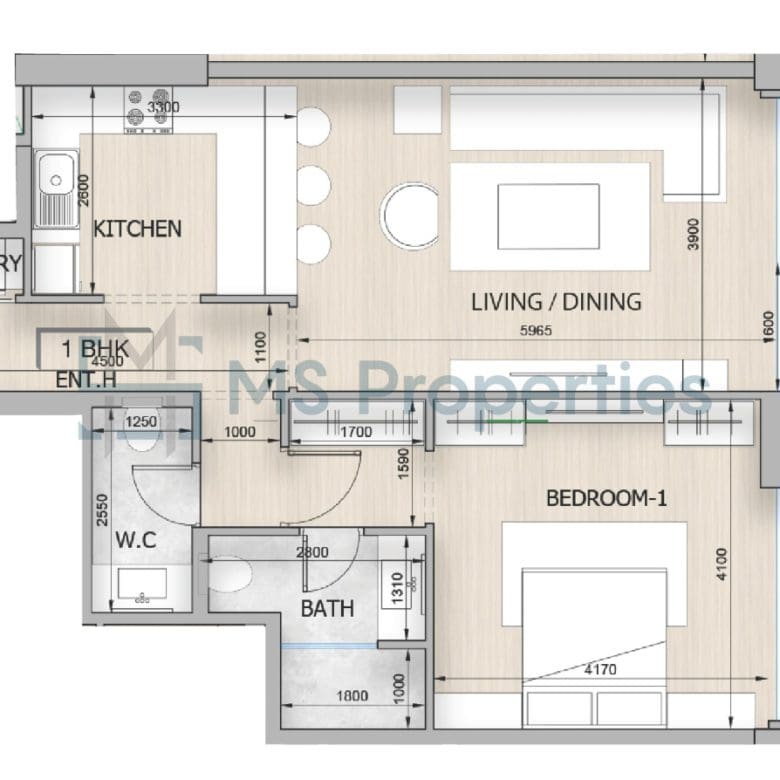 Soon to Rise 1BHK Luxurious Flat in Lusail Area