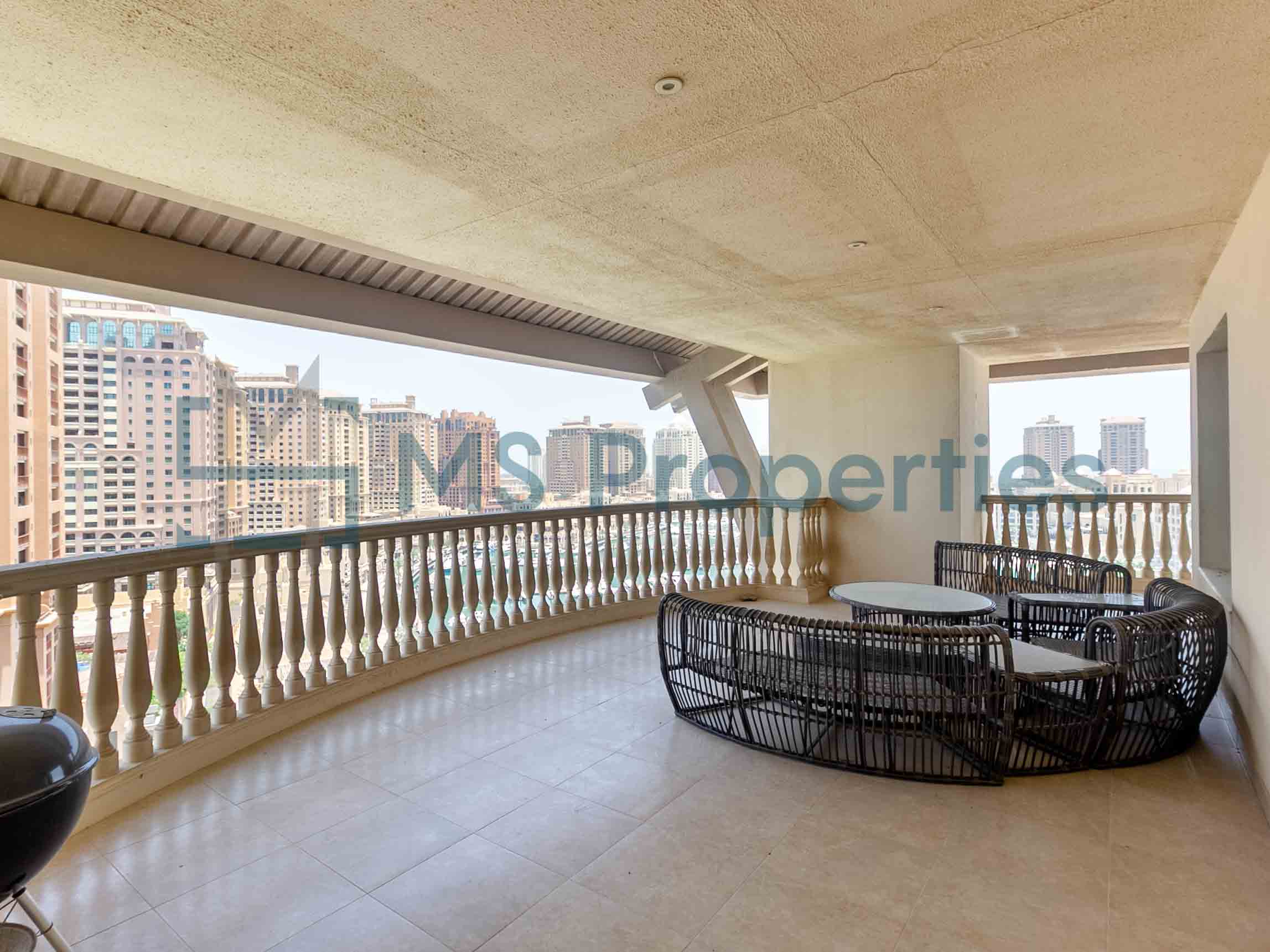 Elegant 3BR+Maid Flat with Marina Balcony For Sale