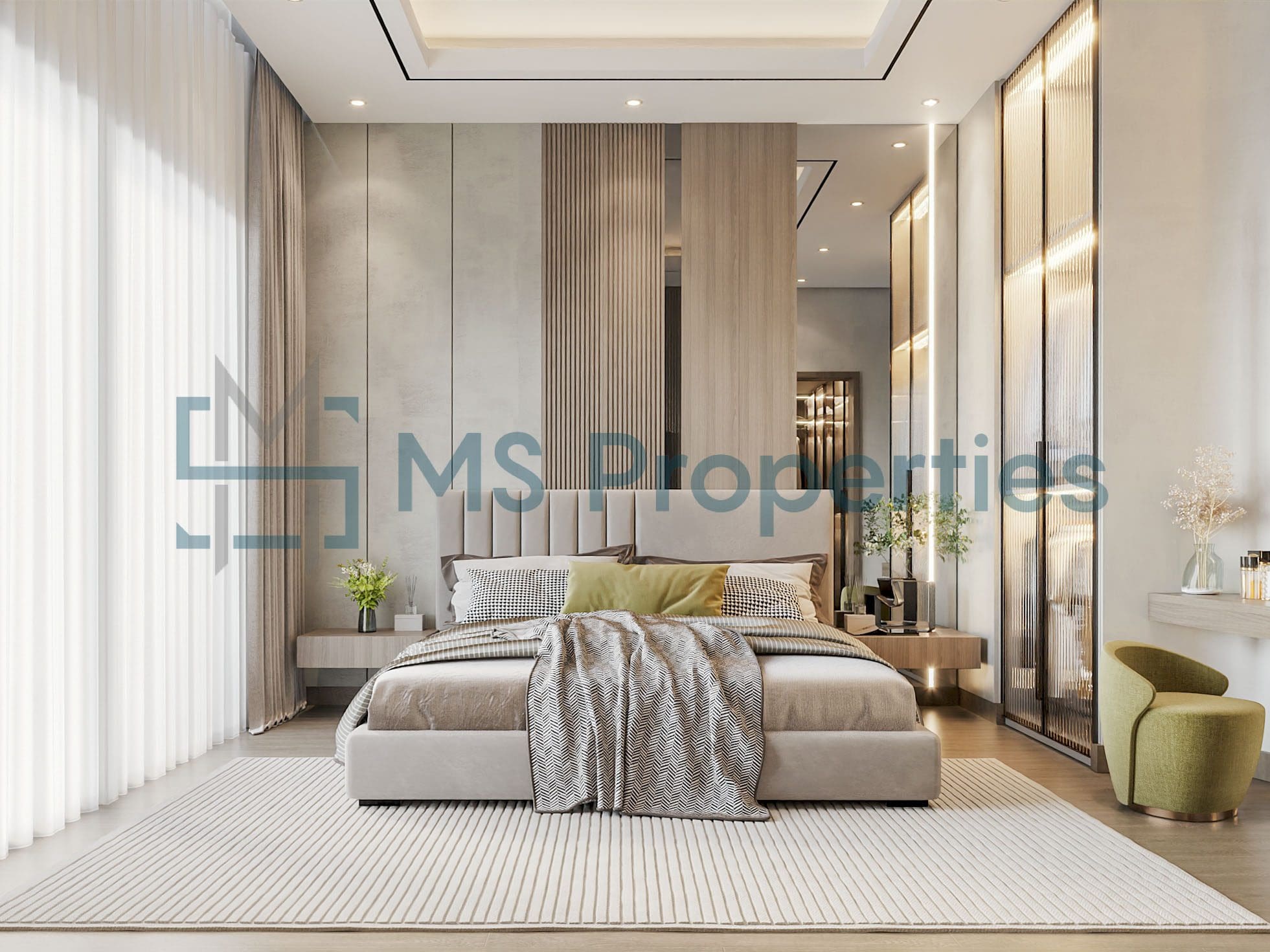 Prestigious 3-Bedroom Townhouse with Garden View