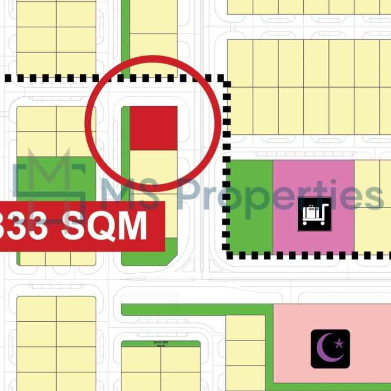 833 SQM Corner Lot for Great Investment in Lusail