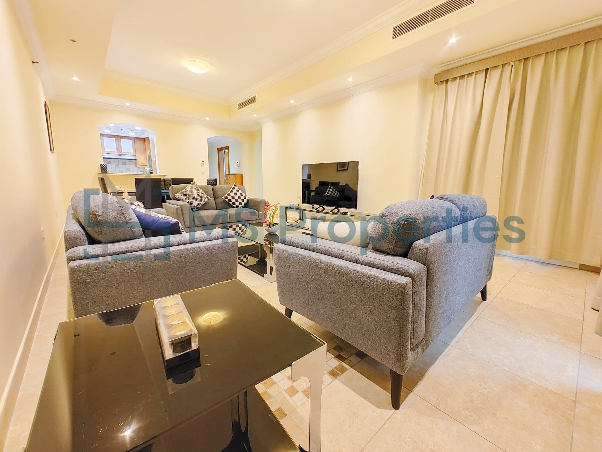 Classically Furnished 2BHK Apartment | Balcony View