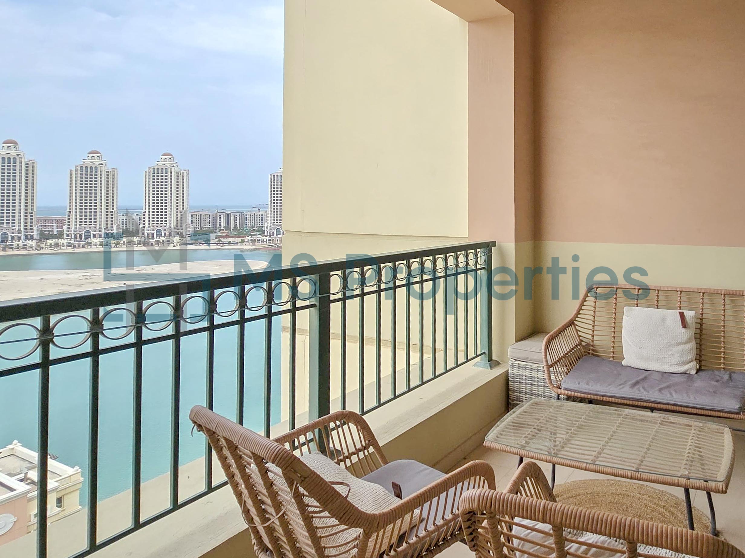 Spacious 1BHK Apartment with Marina View Balcony