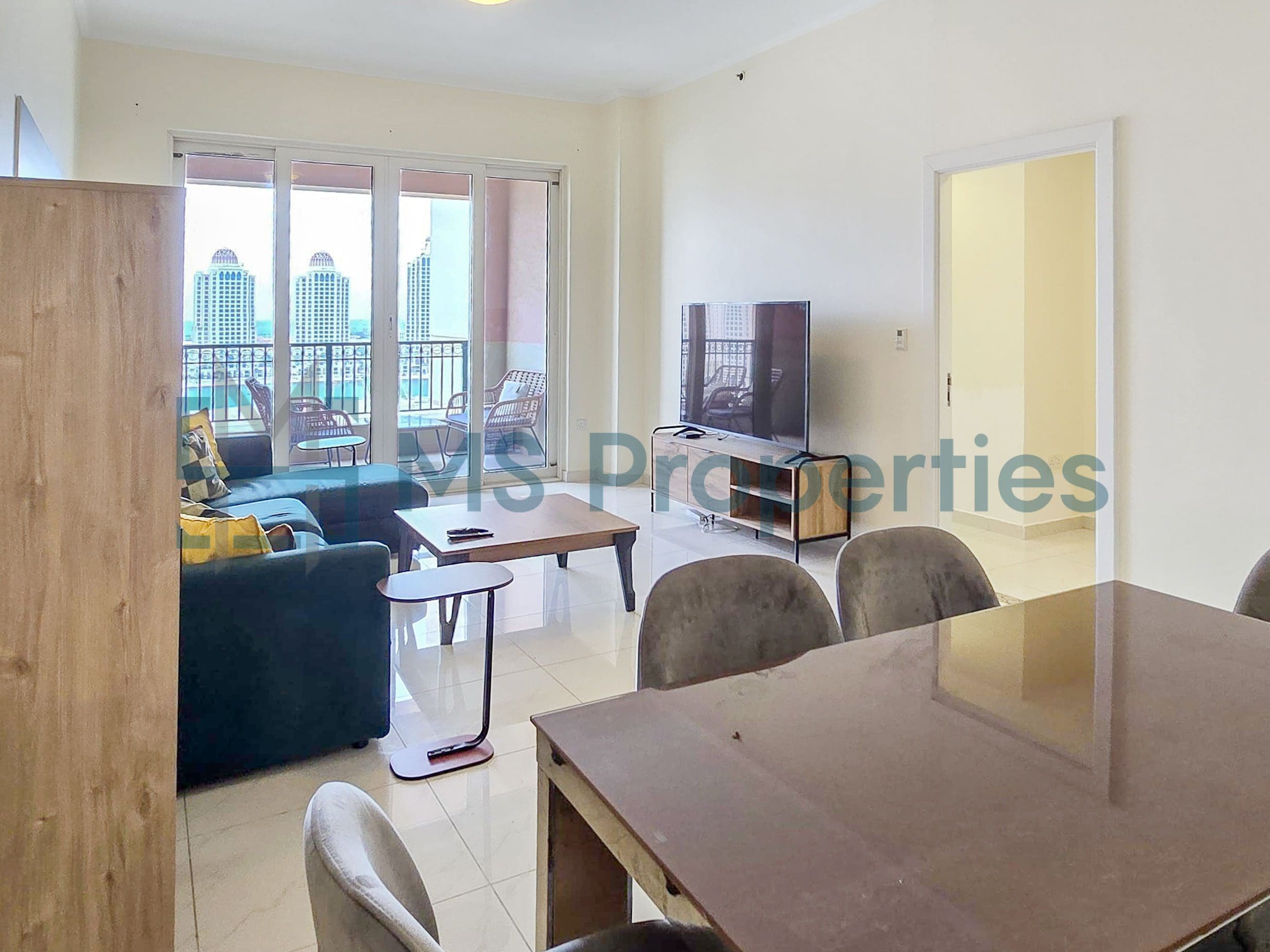 Spacious 1BHK Apartment with Marina View Balcony