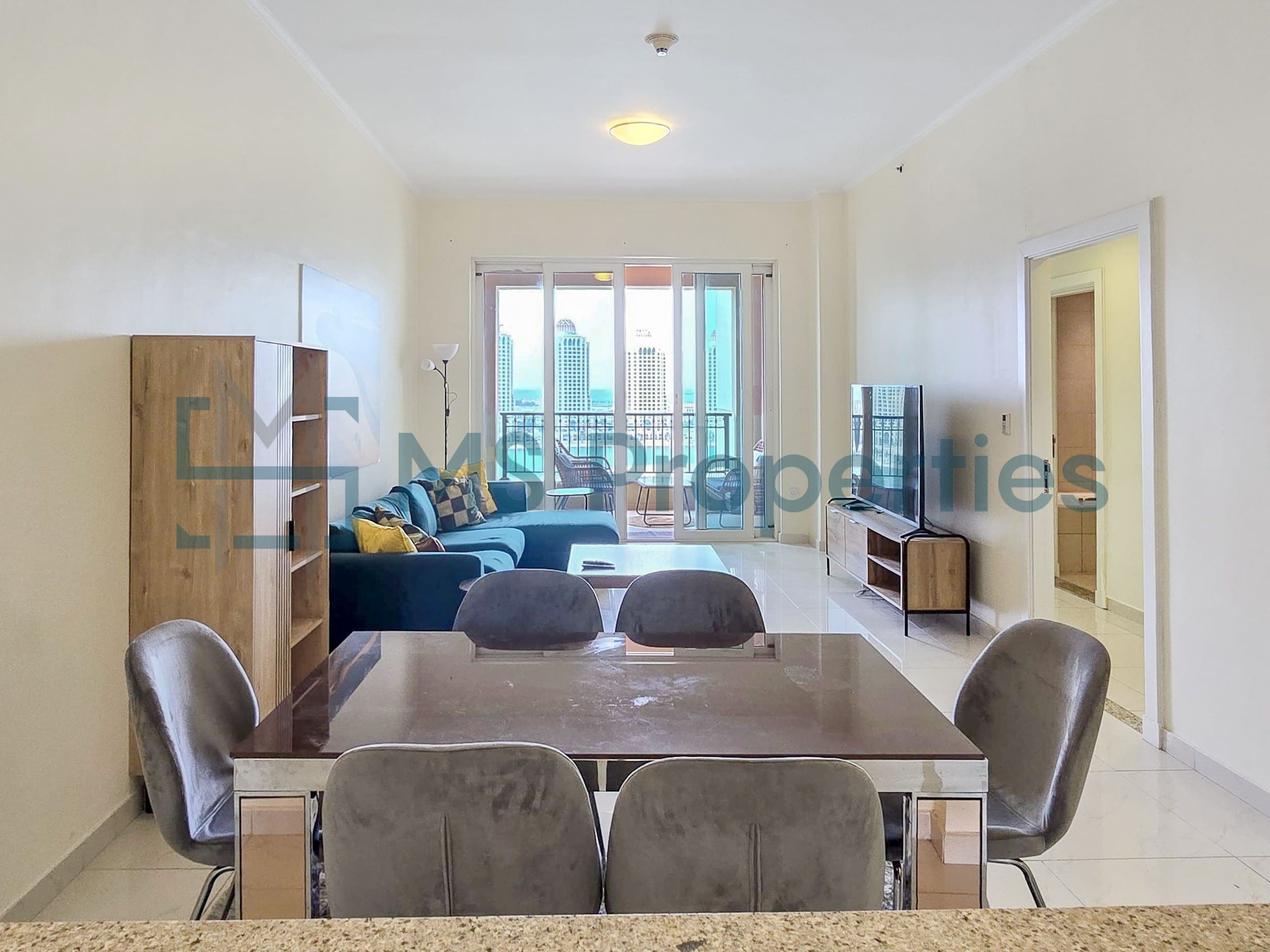 Spacious 1BHK Apartment with Marina View Balcony