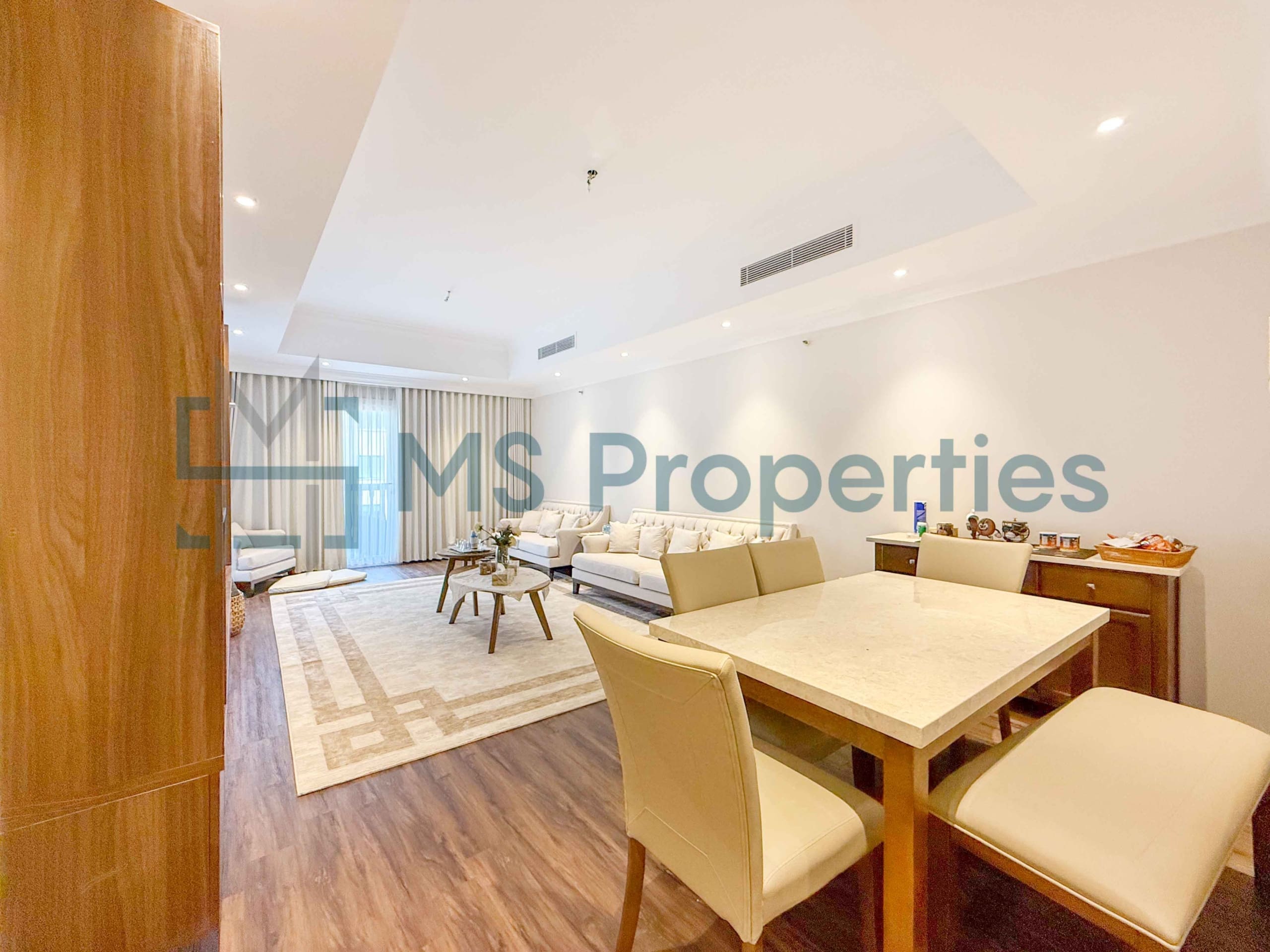 Classically Furnished 2BHK w/ Balcony | Q Cool Included