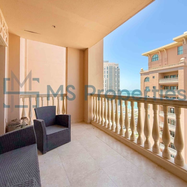 Classically Furnished 2BHK w/ Balcony | Q Cool Included