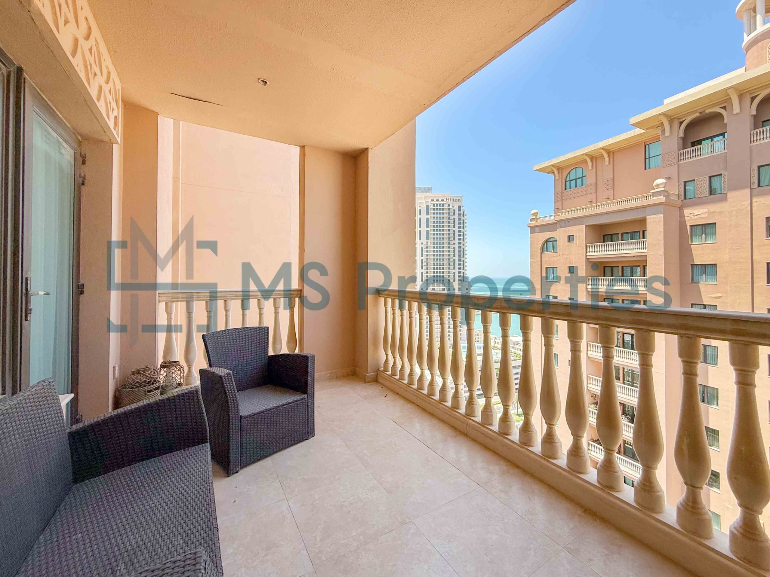 Classically Furnished 2BHK w/ Balcony | Q Cool Included
