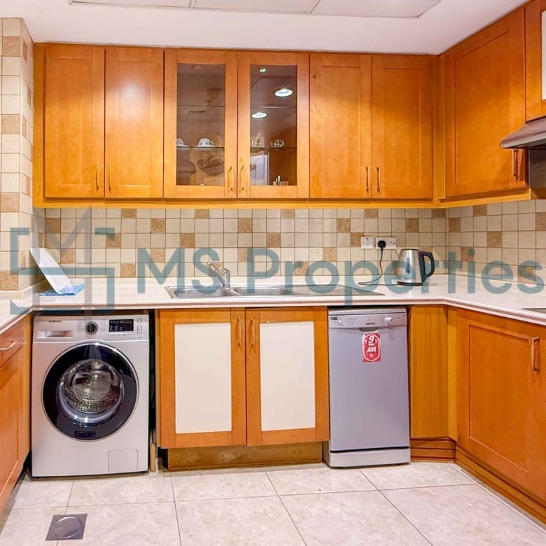 Classically Furnished 2BHK w/ Balcony | Q Cool Included