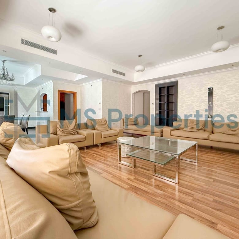 Bright & Spacious 3BHK + Maid | Furnished | Balcony View