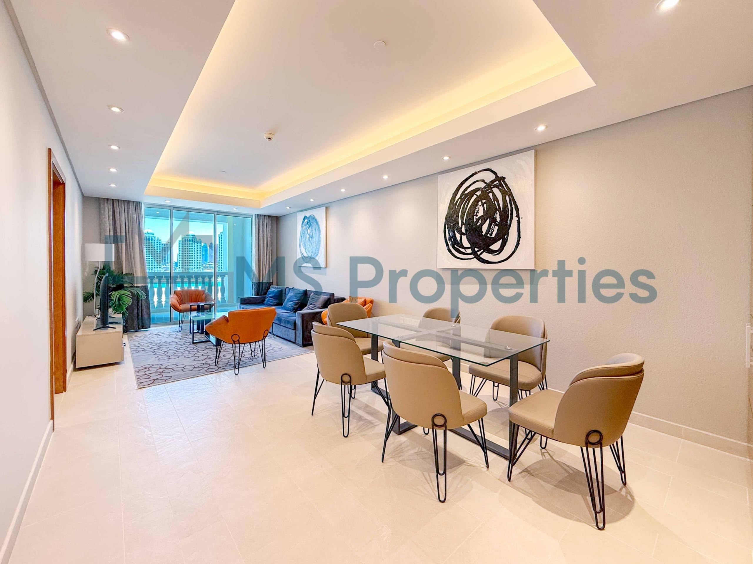 Beautiful Furnished 1BHK Apartment | Balcony | Marina View