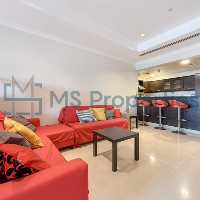 Charming Studio Furnished | Perfect Balcony Marina View