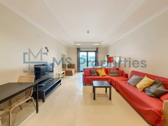 Charming Studio Furnished | Perfect Balcony Marina View