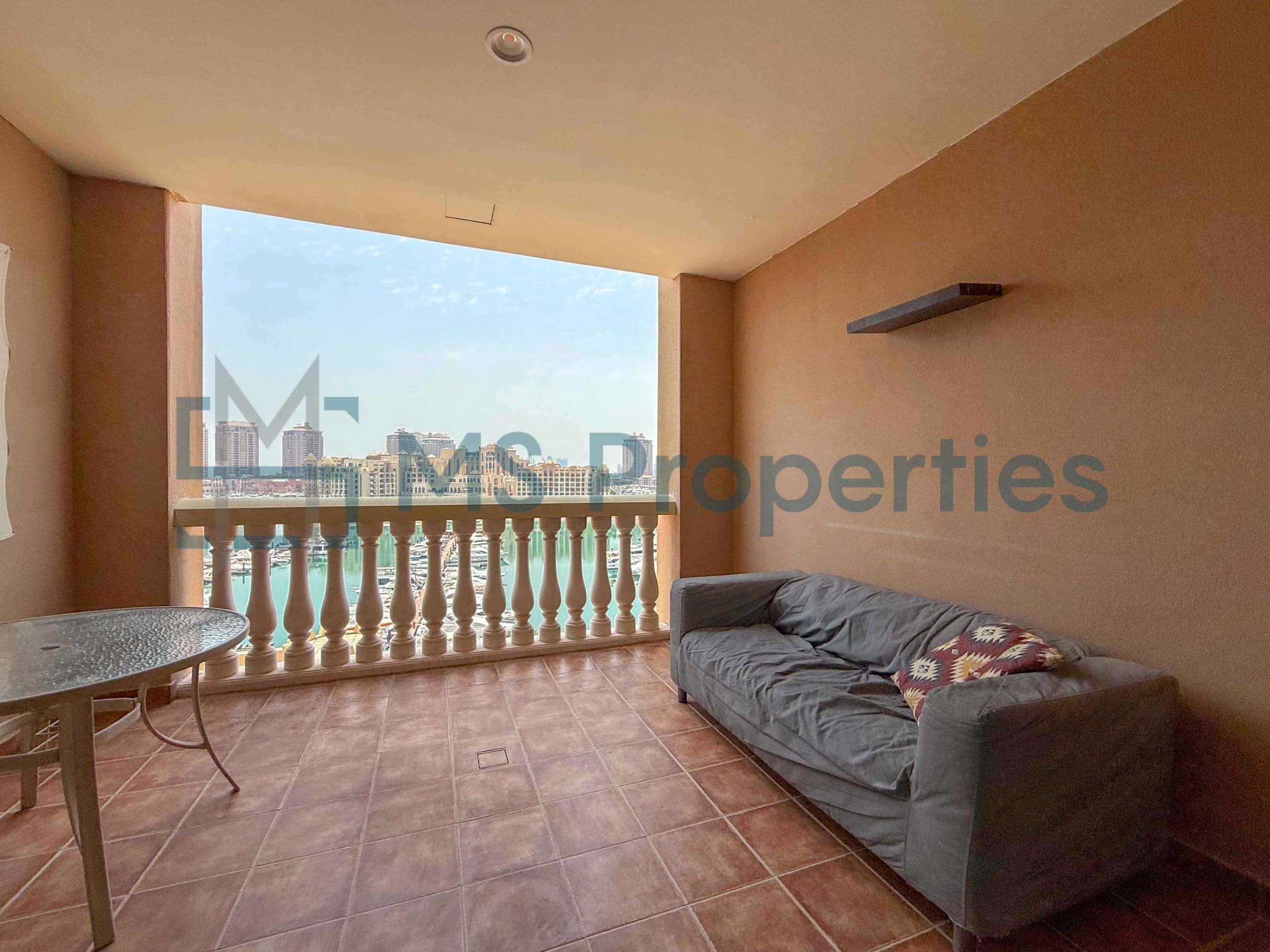 Charming Studio Furnished | Perfect Balcony Marina View