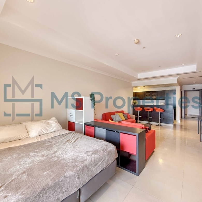 Charming Studio Furnished | Perfect Balcony Marina View