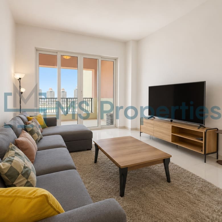Bright and Clean 1BHK with Balcony Amazing Marina View
